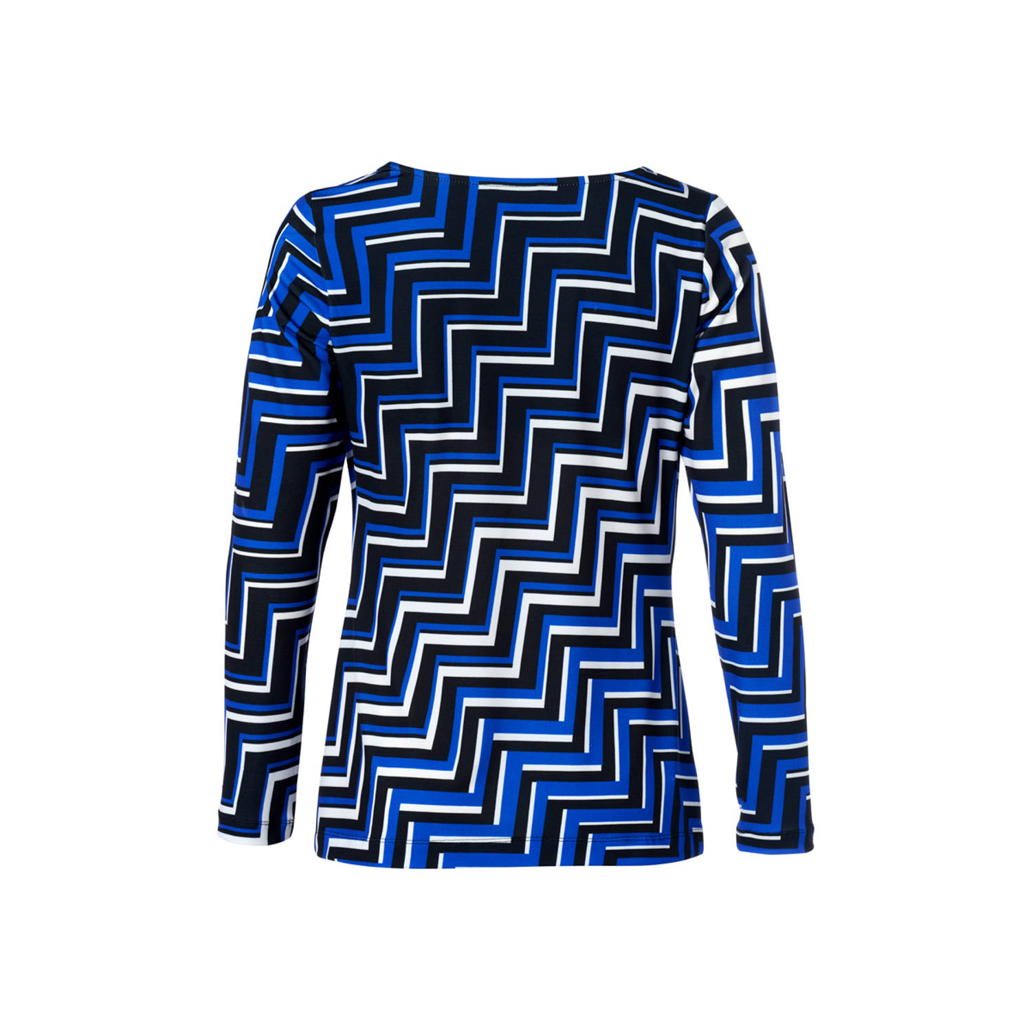 Mart Visser top Caitlin met grafische print blauw zwart