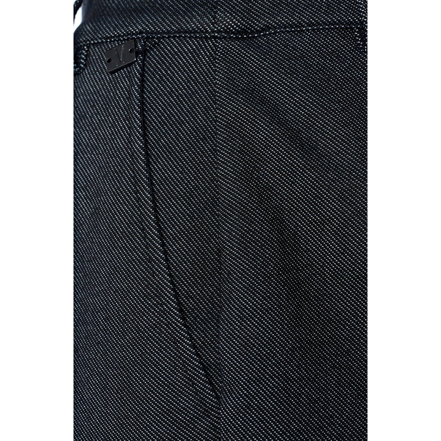 Mart Visser geruite straight fit broek Yvon zwart