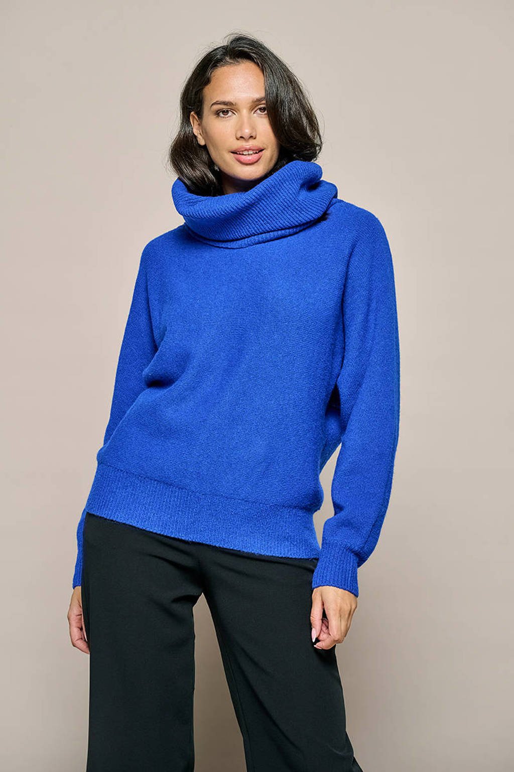 Kobalt Blauwe Coltrui Blauw Kobalt Blauwe Coltrui Dames Outlet
