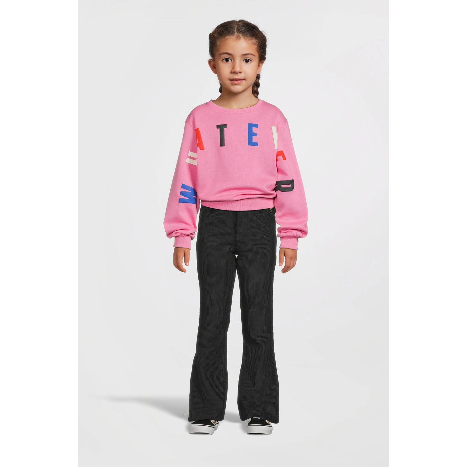 4PRESIDENT Indy flared broek zwart