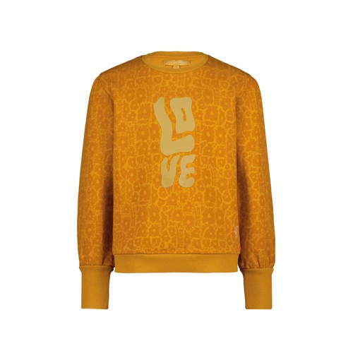 4PRESIDENT Ines sweater met all over print bruin afbeelding