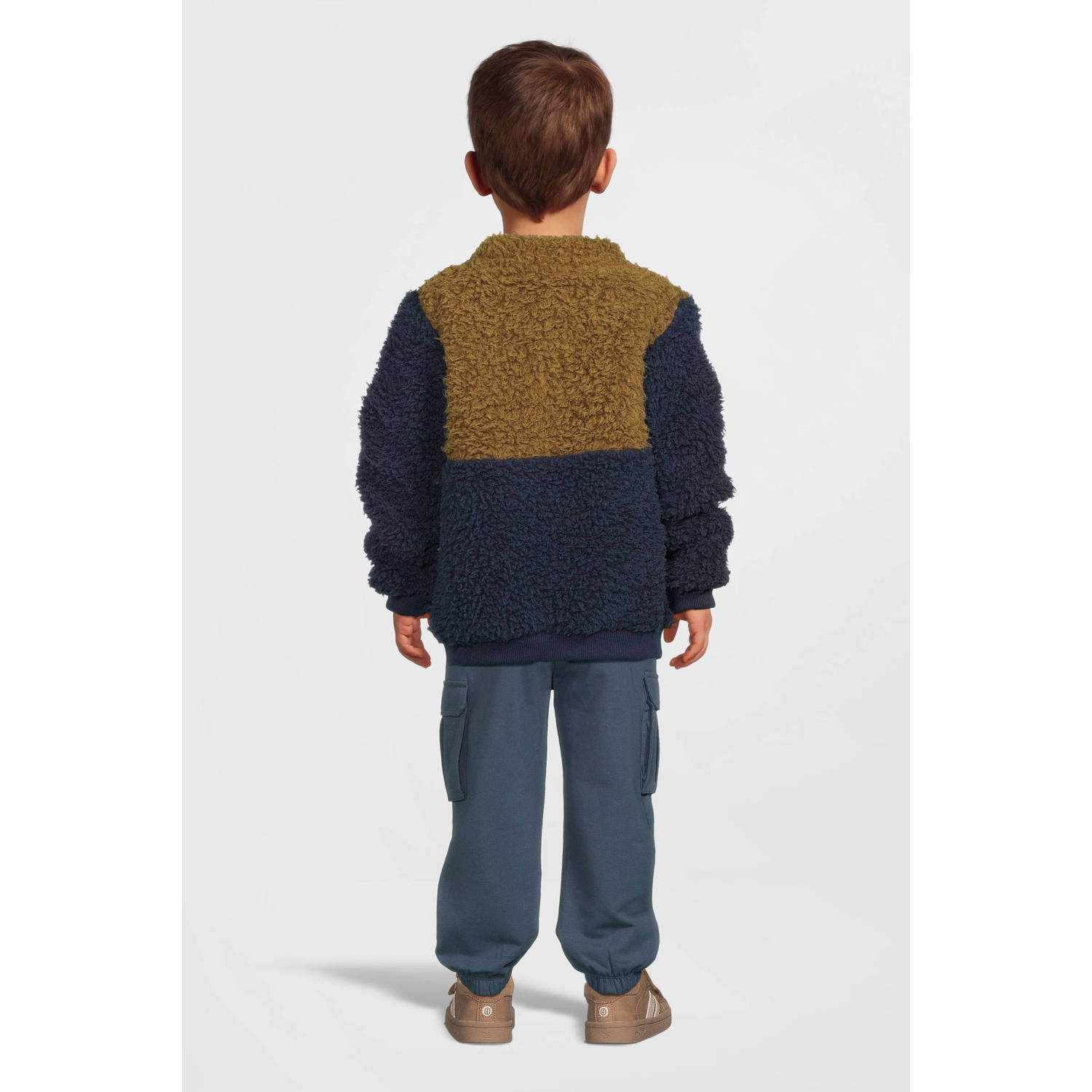 4PRESIDENT Rex teddy tussenjas bruin blauw