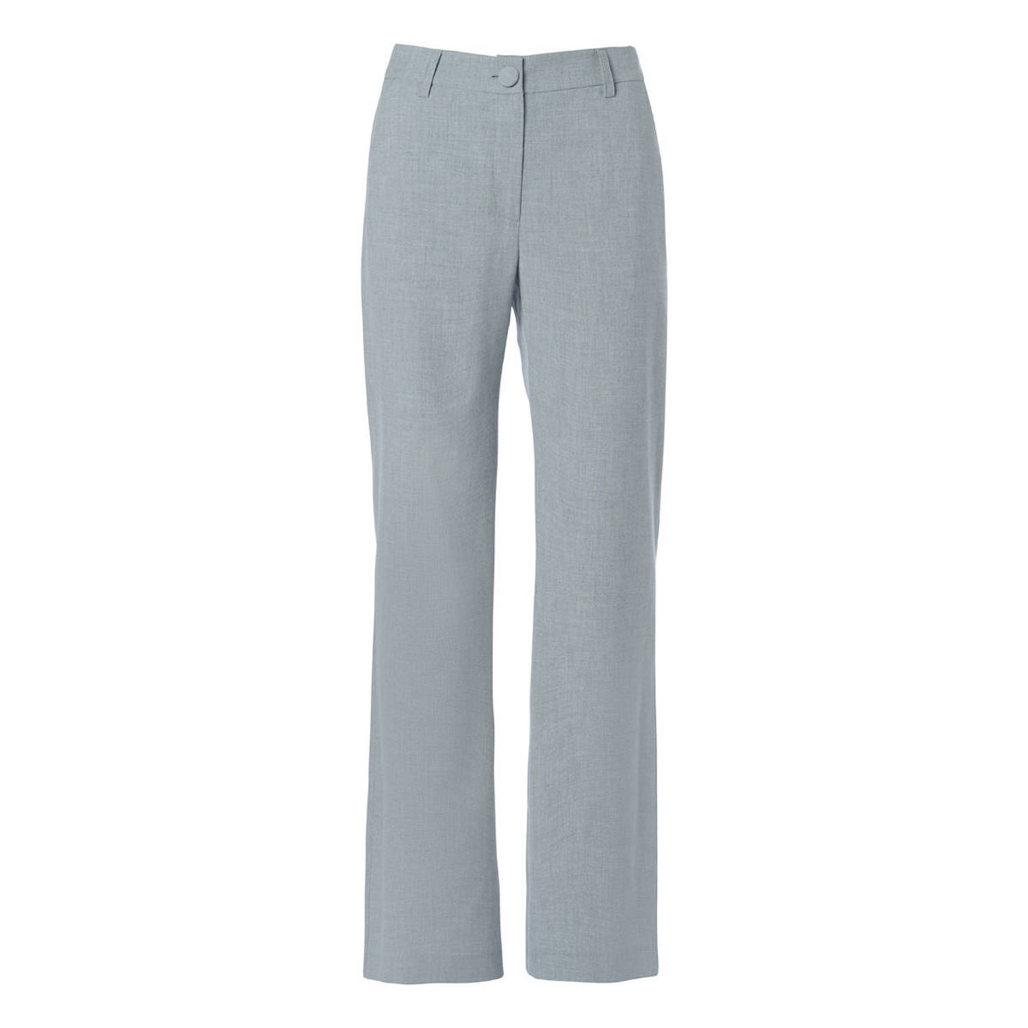 Mart Visser high waist straight fit broek Rosely grijs