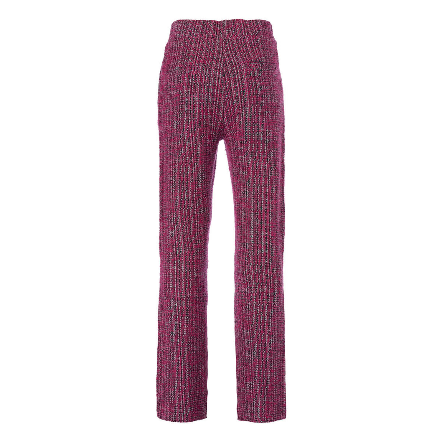 Mart Visser high waist straight fit broek Clarion fuchsia