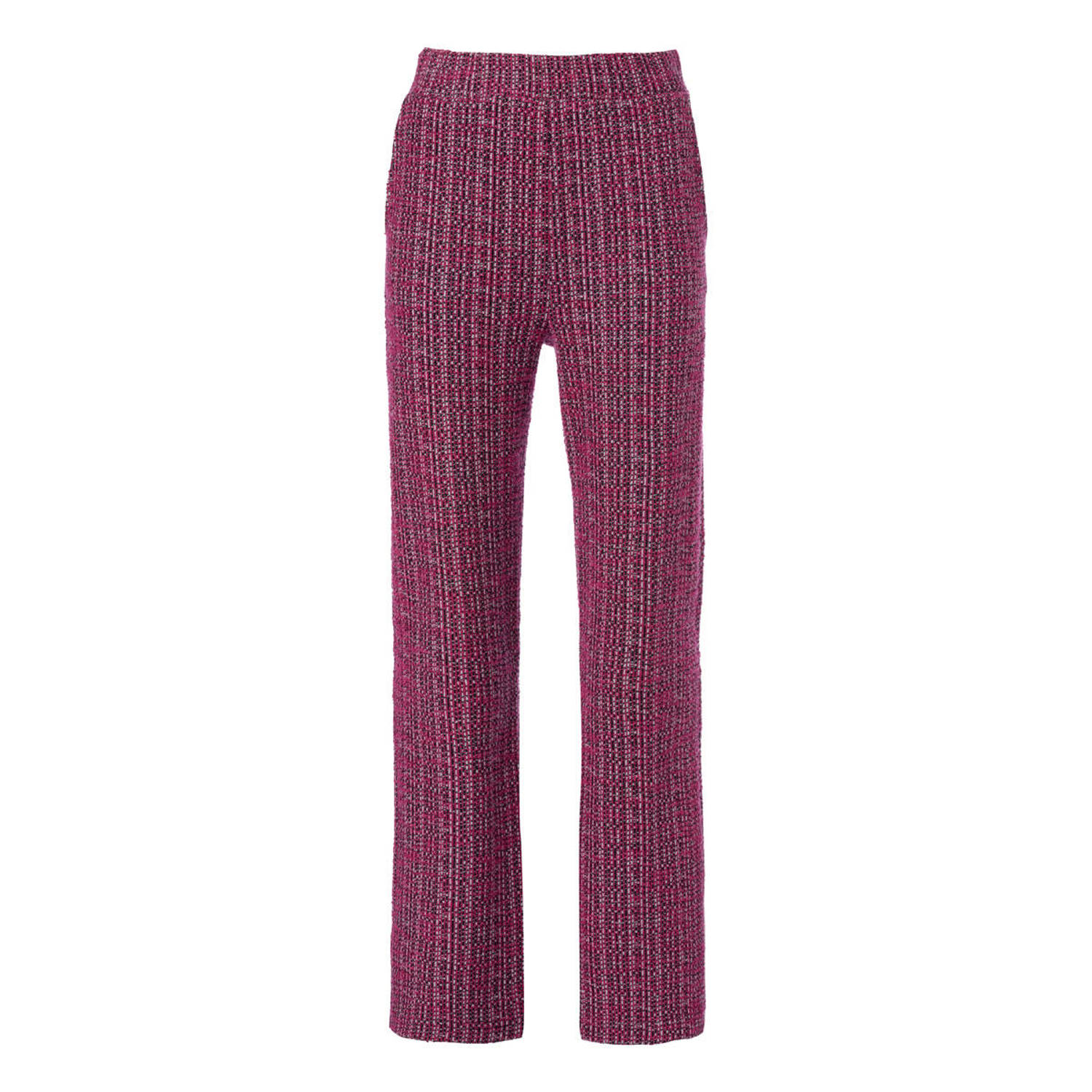 Mart Visser high waist straight fit broek Clarion fuchsia