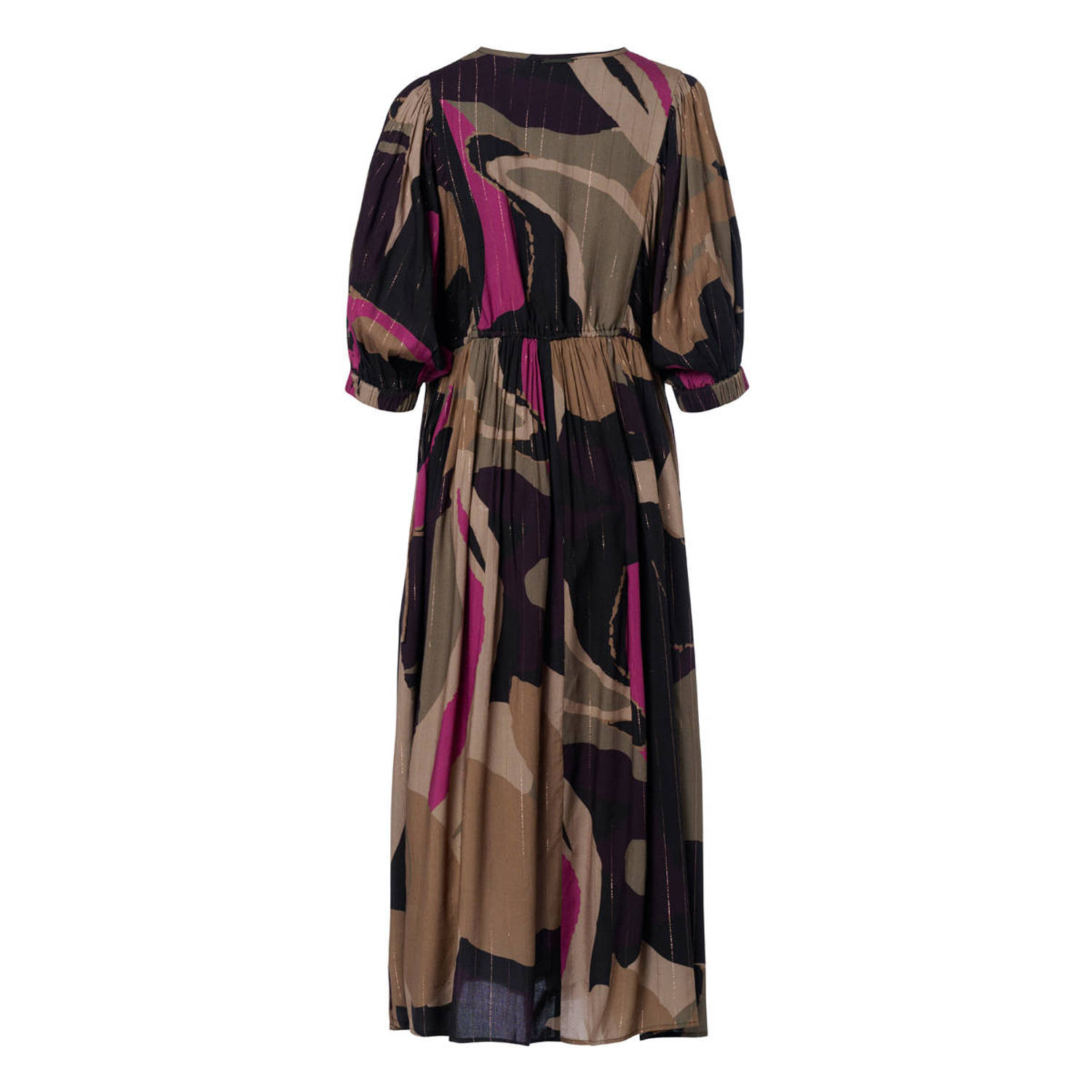 Mart Visser maxi jurk Sophie met all over print taupe roze zwart