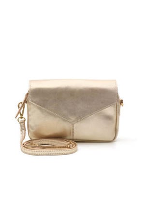 leren crossbody tas Rio Romy goudkleurig