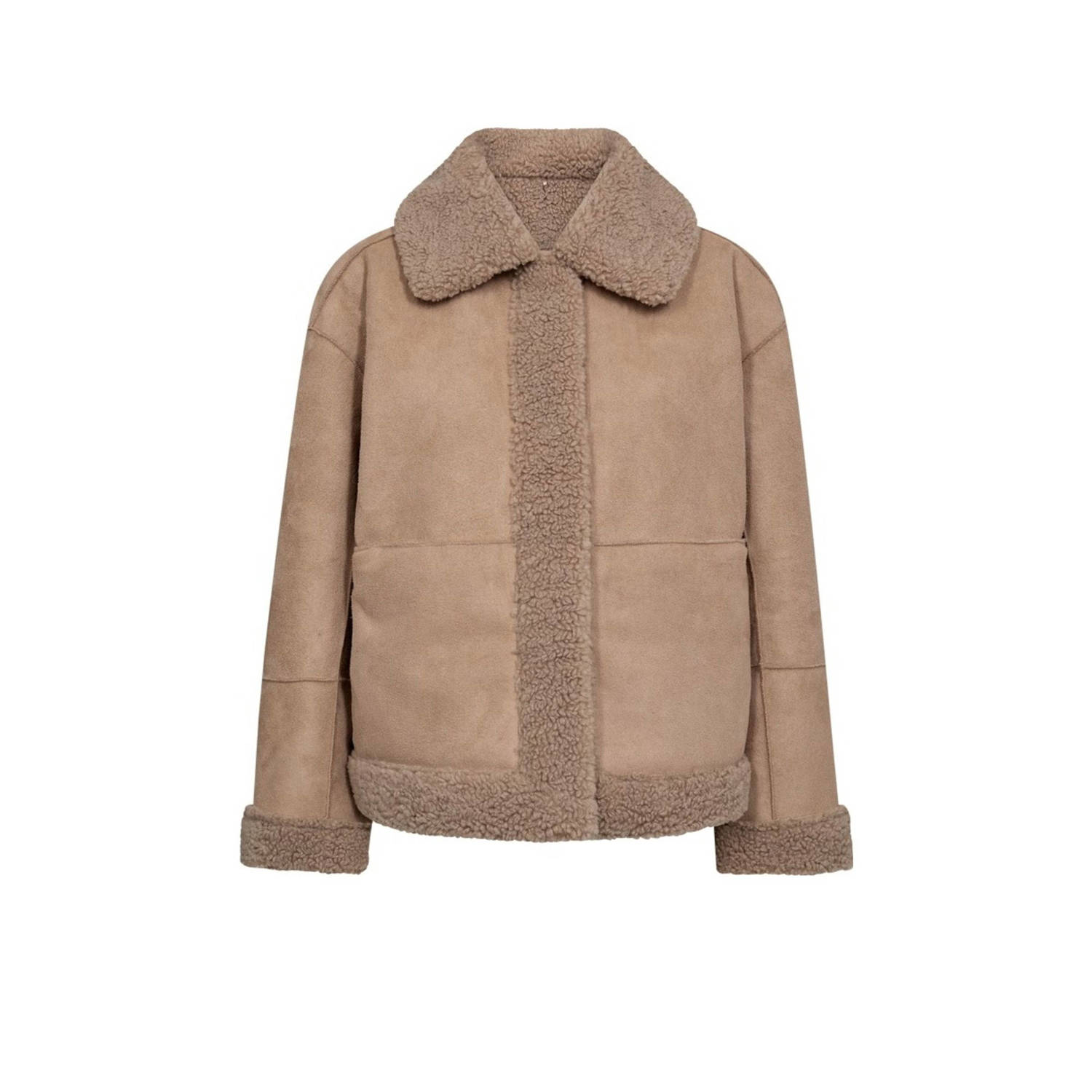 FREE QUENT Sherpa jacket met deelnaden model 'Lamby'