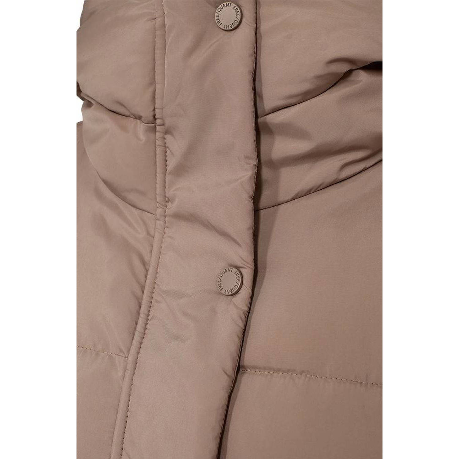 FREEQUENT gewatteerde winterjas taupe