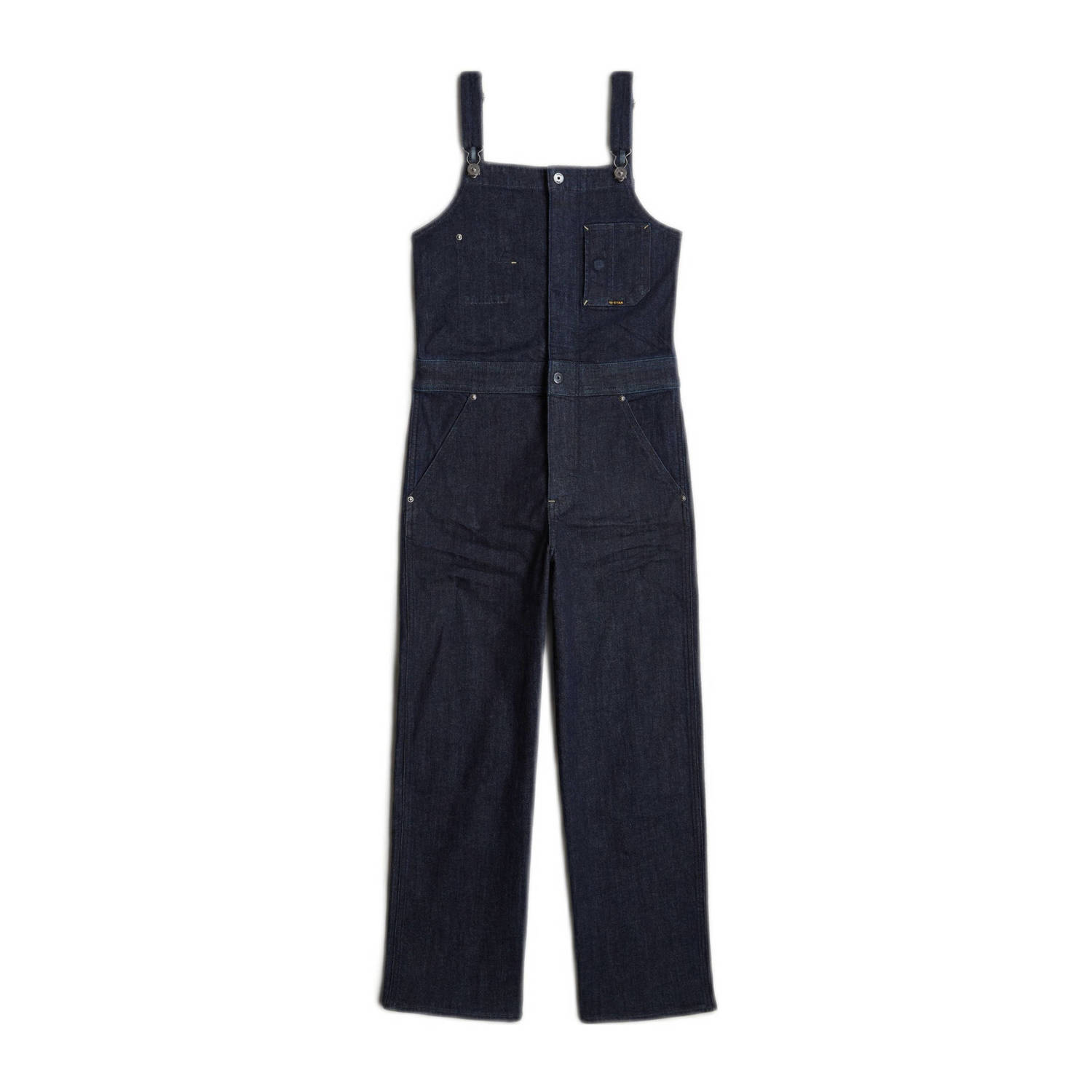 G-STAR loose fit tuinbroek Straight Leg Zip Dungaree rinsed