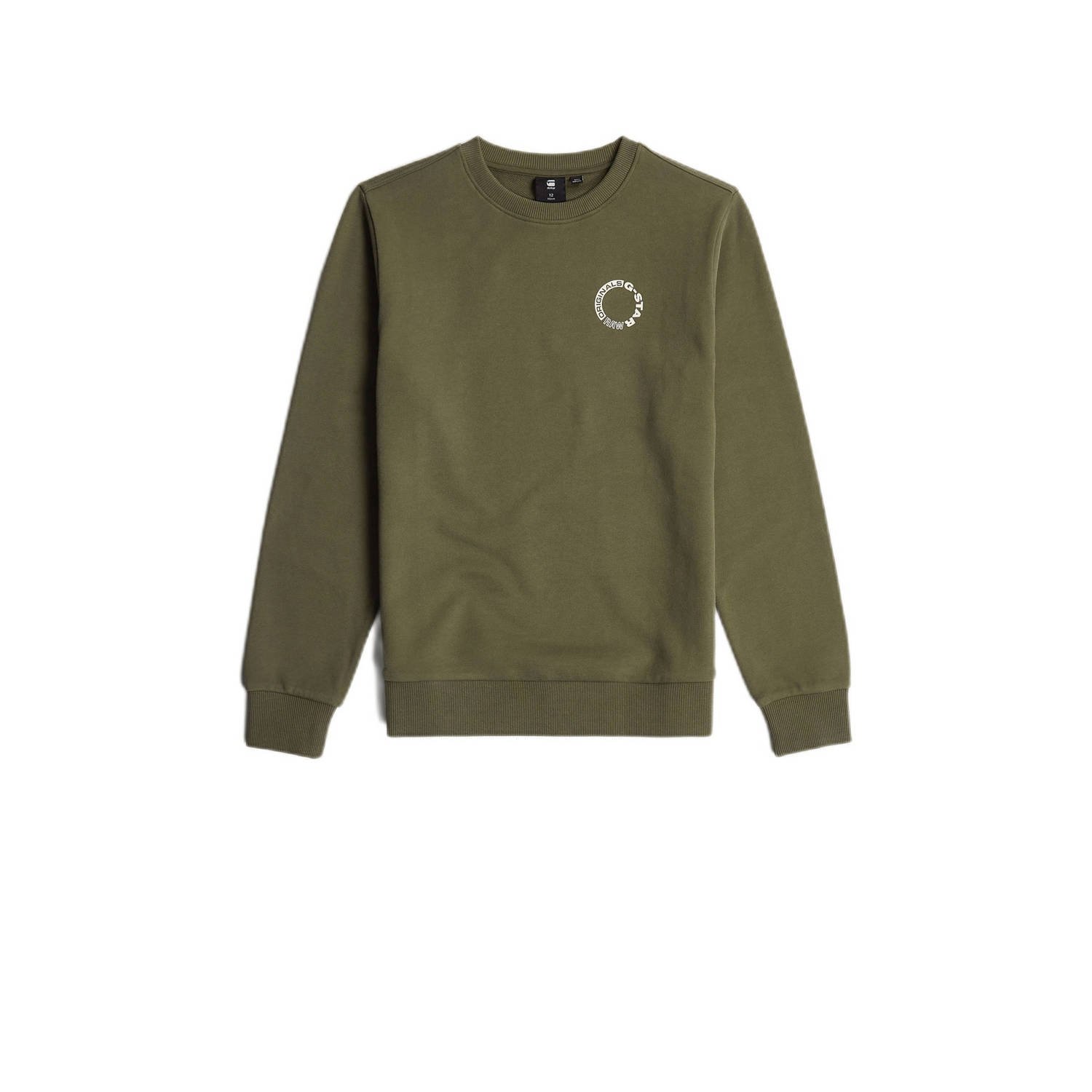 G-Star Raw sweater groen Trui Backprint 116 | Trui van