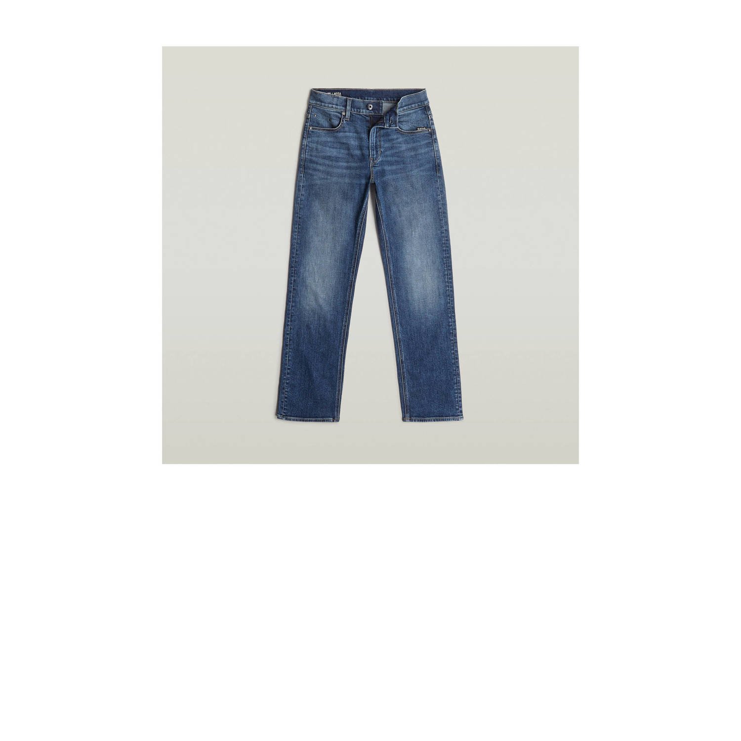 G-Star Raw Mosa Straight premium slim fit jeans faded cascade Blauw Jongens Stretchdenim 164