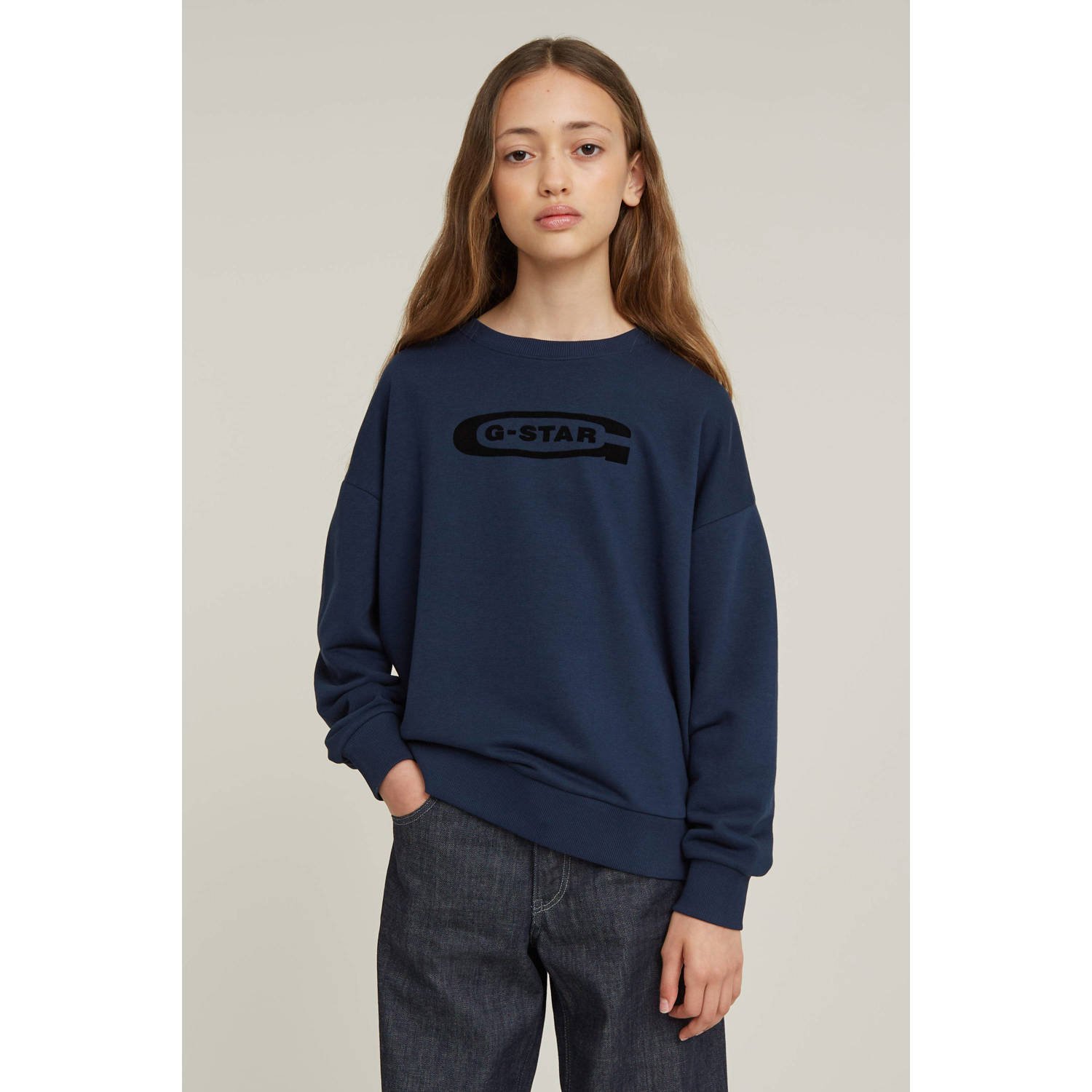 G-STAR sweater ub donkerblauw zwart