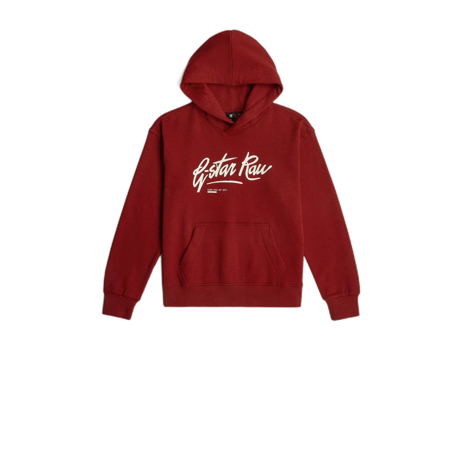G-Star RAW Jongens Hoodie Loose Brushed Rood jongens