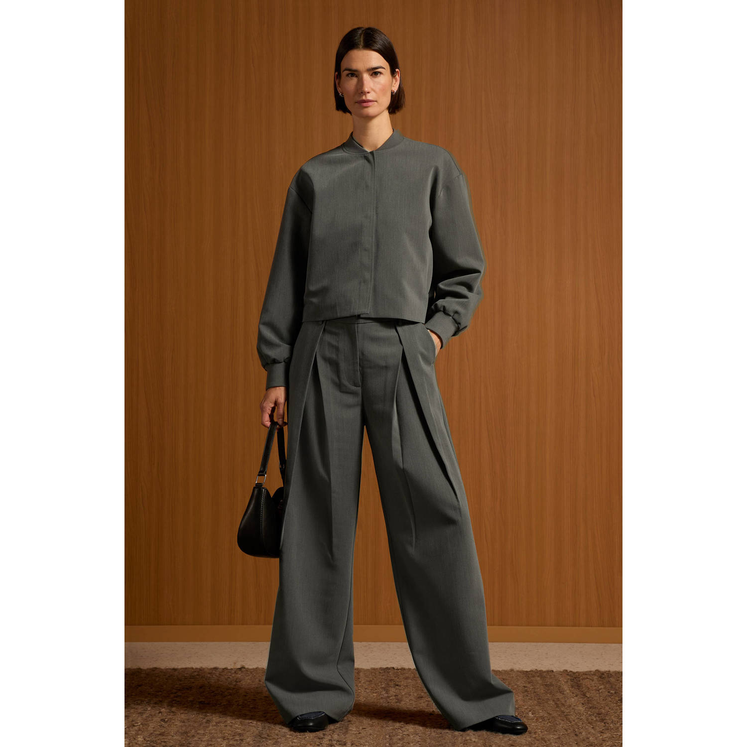 SELECTED FEMME Dames Jassen Slfblake Bomber Grijs