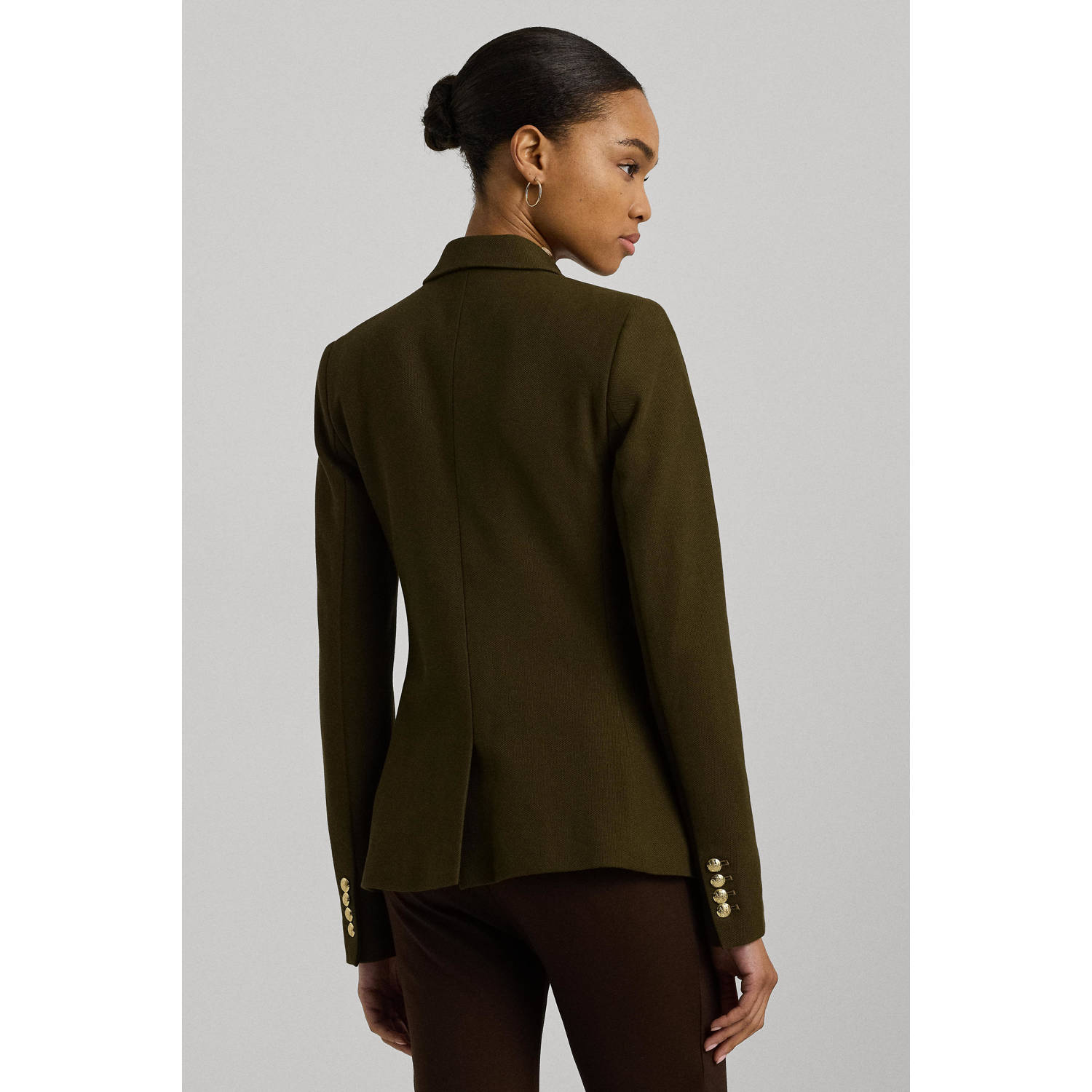 Lauren Ralph Lauren getailleerde blazer met logo groen