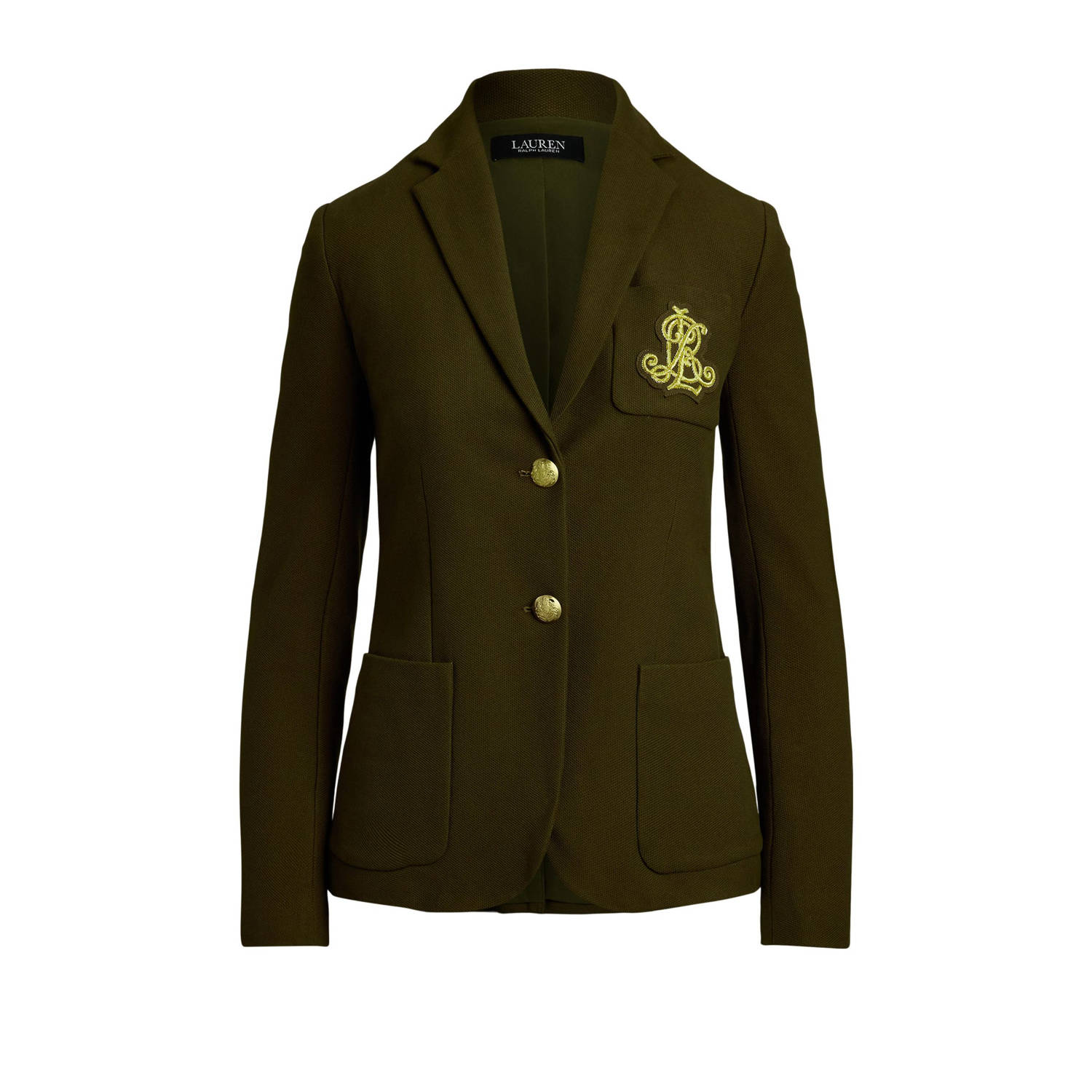 Lauren Ralph Lauren getailleerde blazer met logo groen