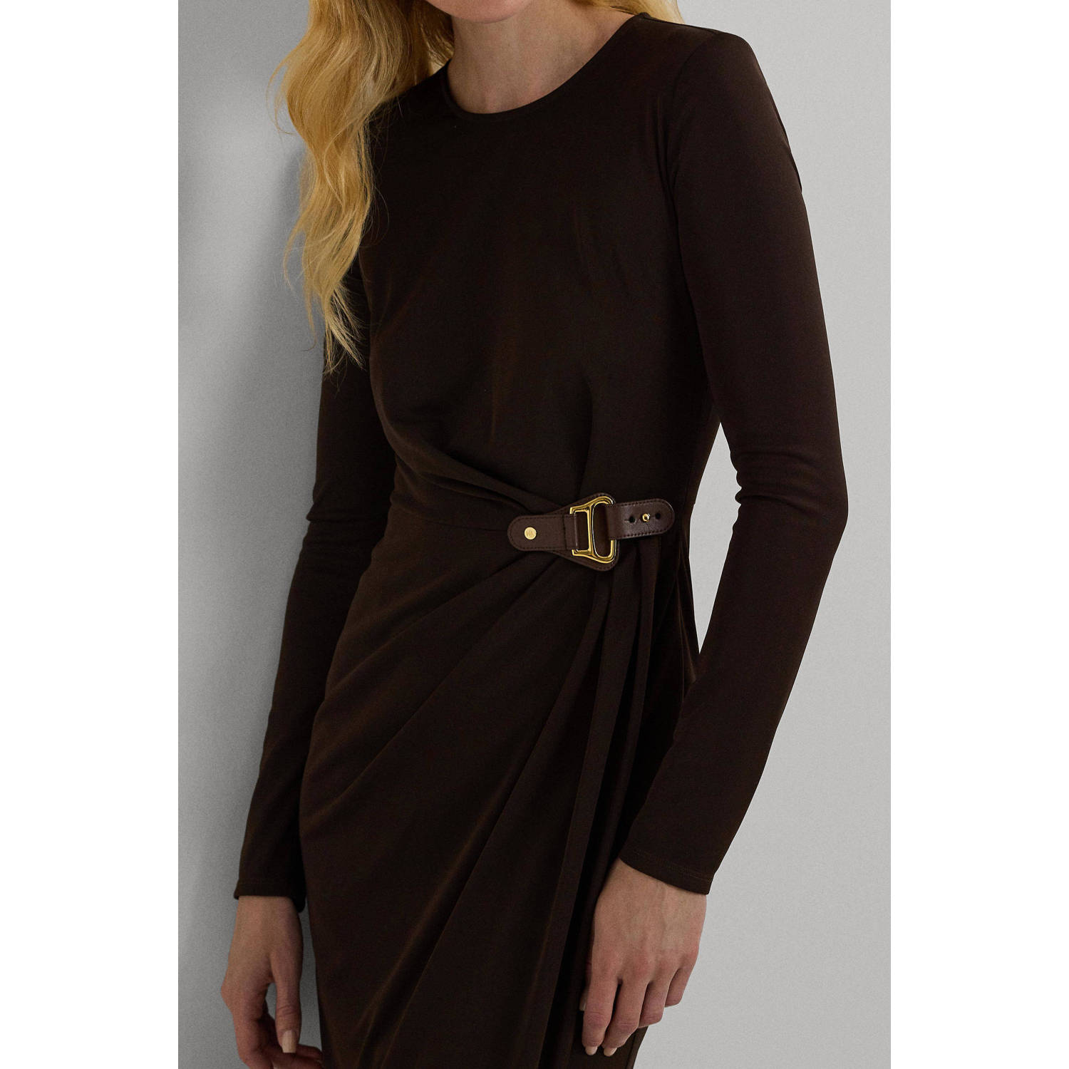 Lauren Ralph Lauren jurk donkerbruin