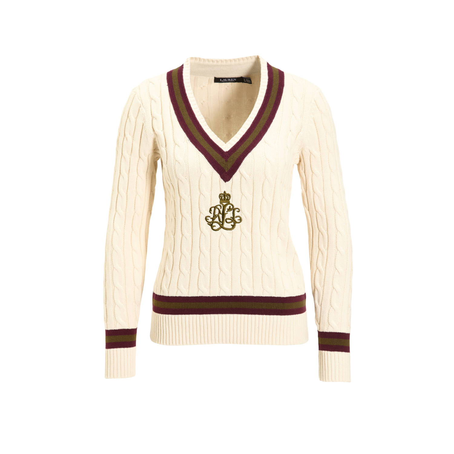 Lauren Ralph Lauren Gebreide pullover met V-hals model 'MEREN'