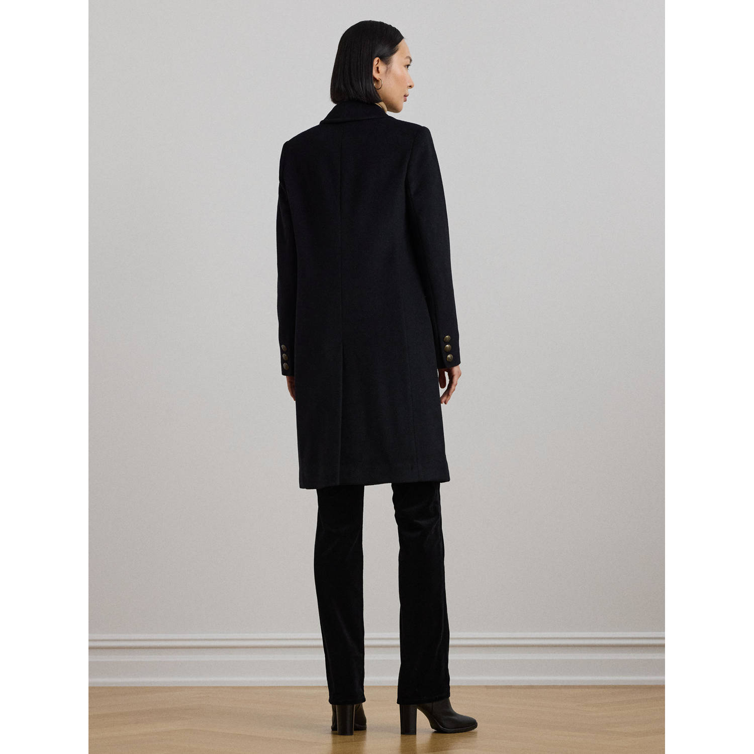 Lauren Ralph Lauren jas met wol zwart