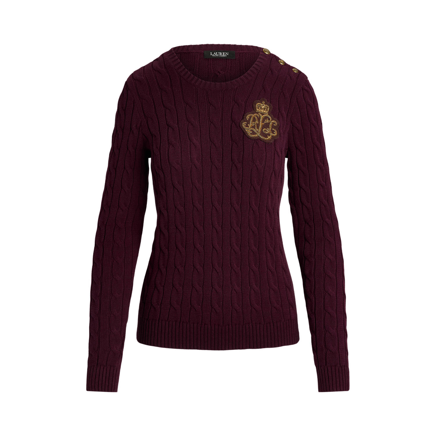 Lauren Ralph Lauren Gebreide pullover met ribboorden model 'MONTIVA'