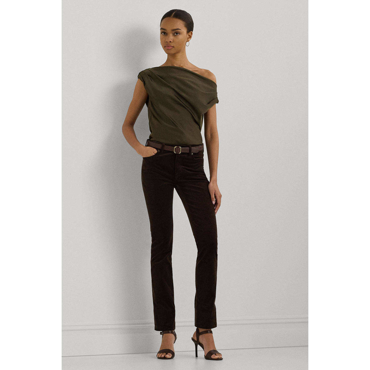 Lauren Ralph Lauren one shouldertop groen