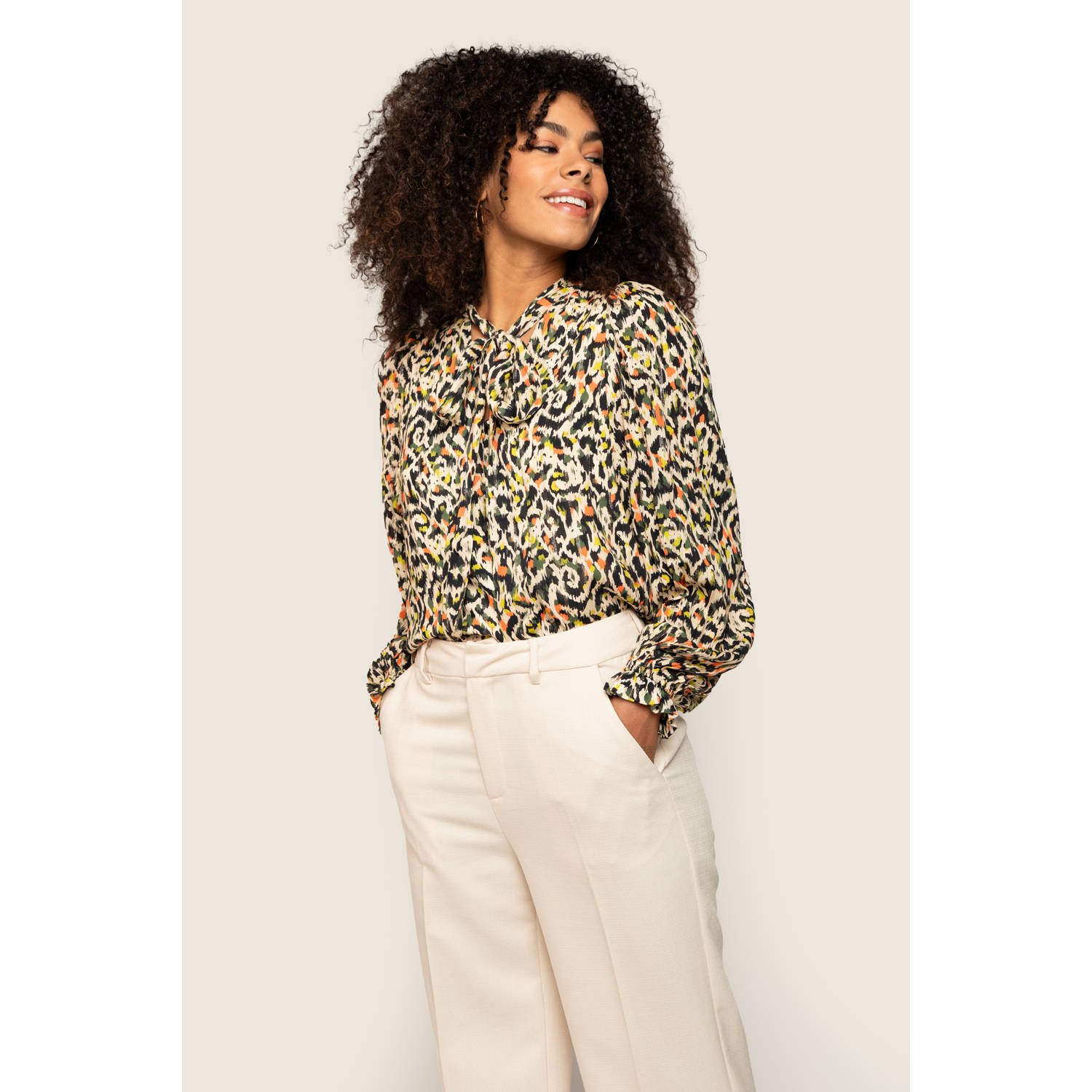 Freebird Kleurrijke Bibian Bow Blouse Multicolor Dames