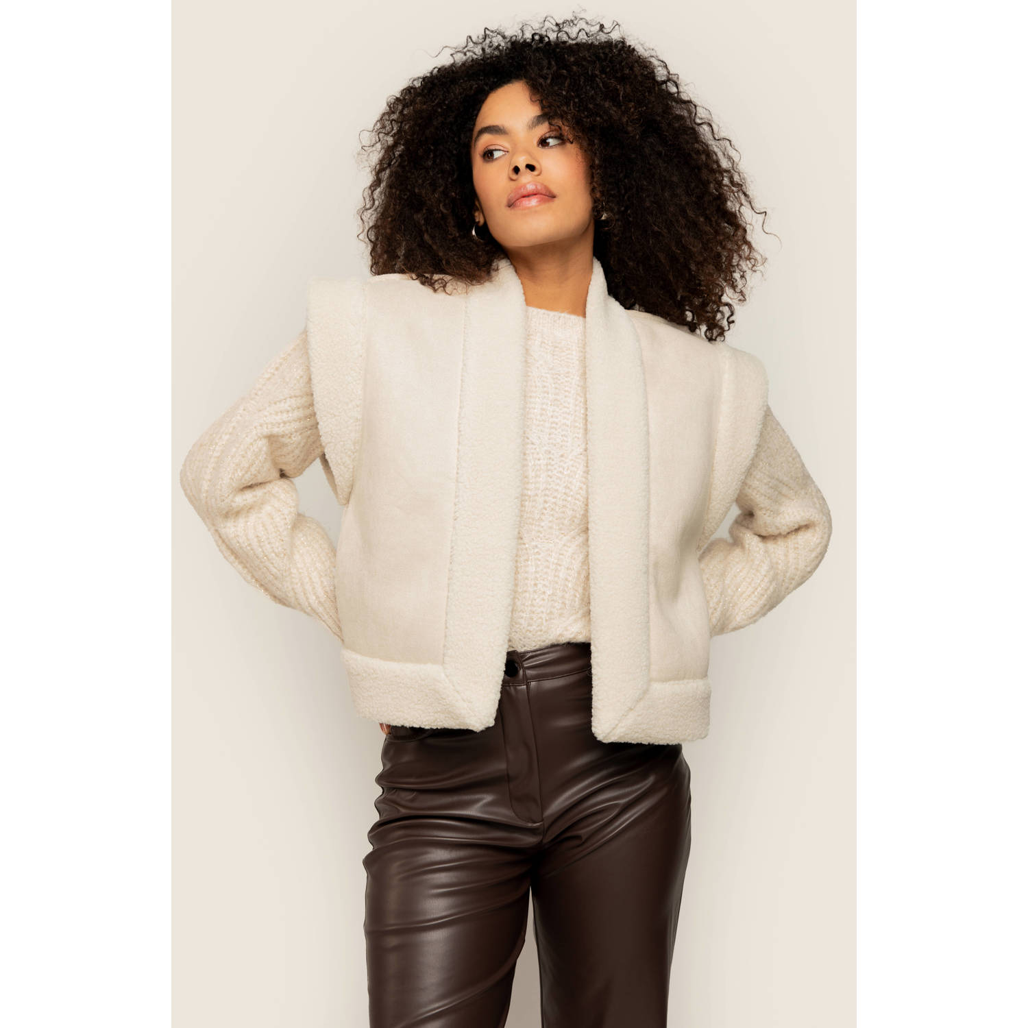 Freebird Zachte Zand Trui Kathleen Beige Dames