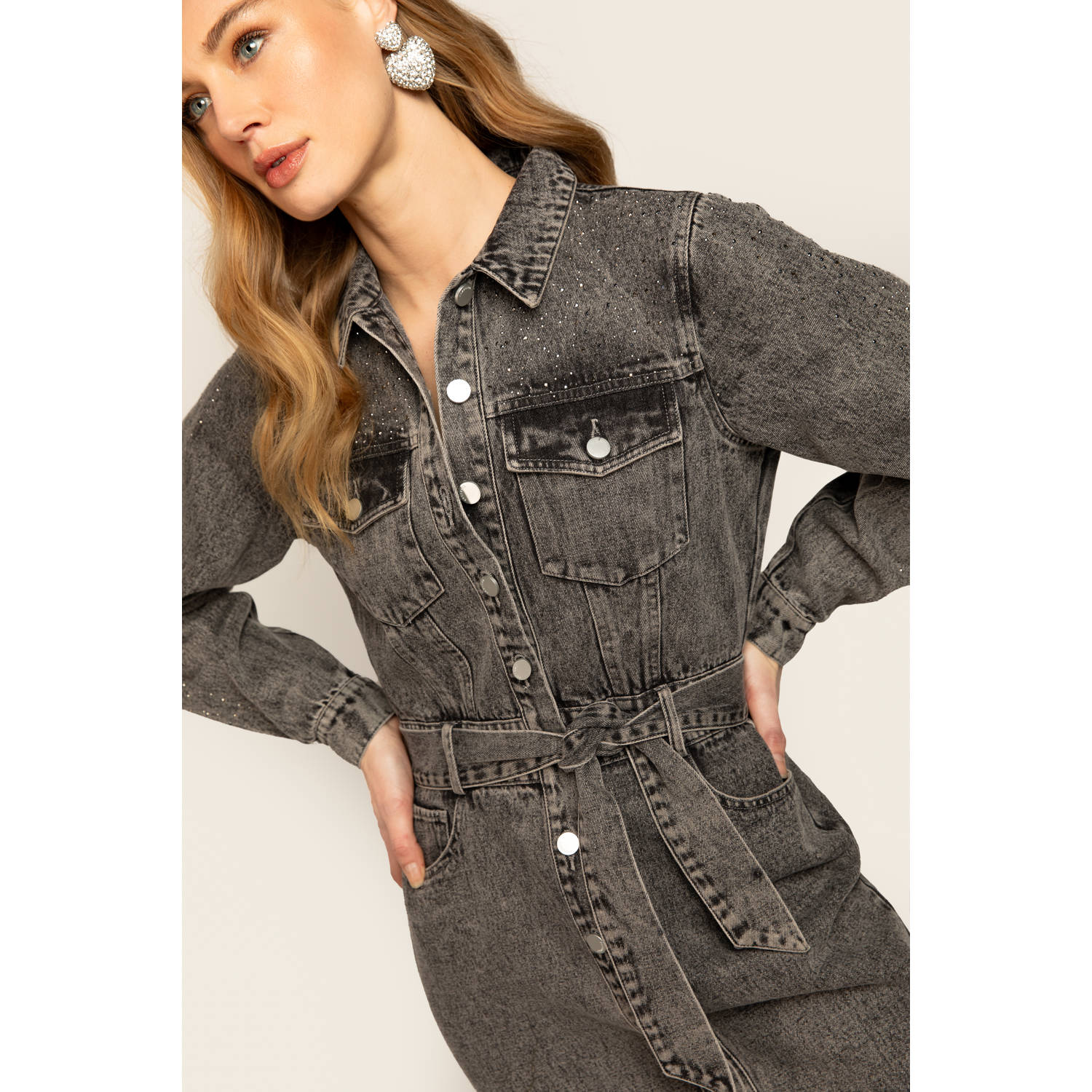 Freebird spijkerjurk grey denim