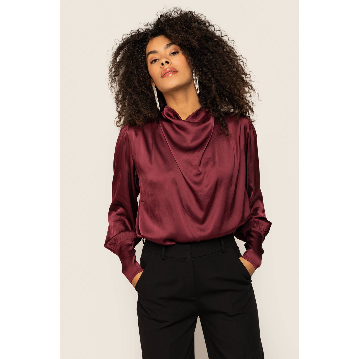 Freebird blousetop Teske donkerrood