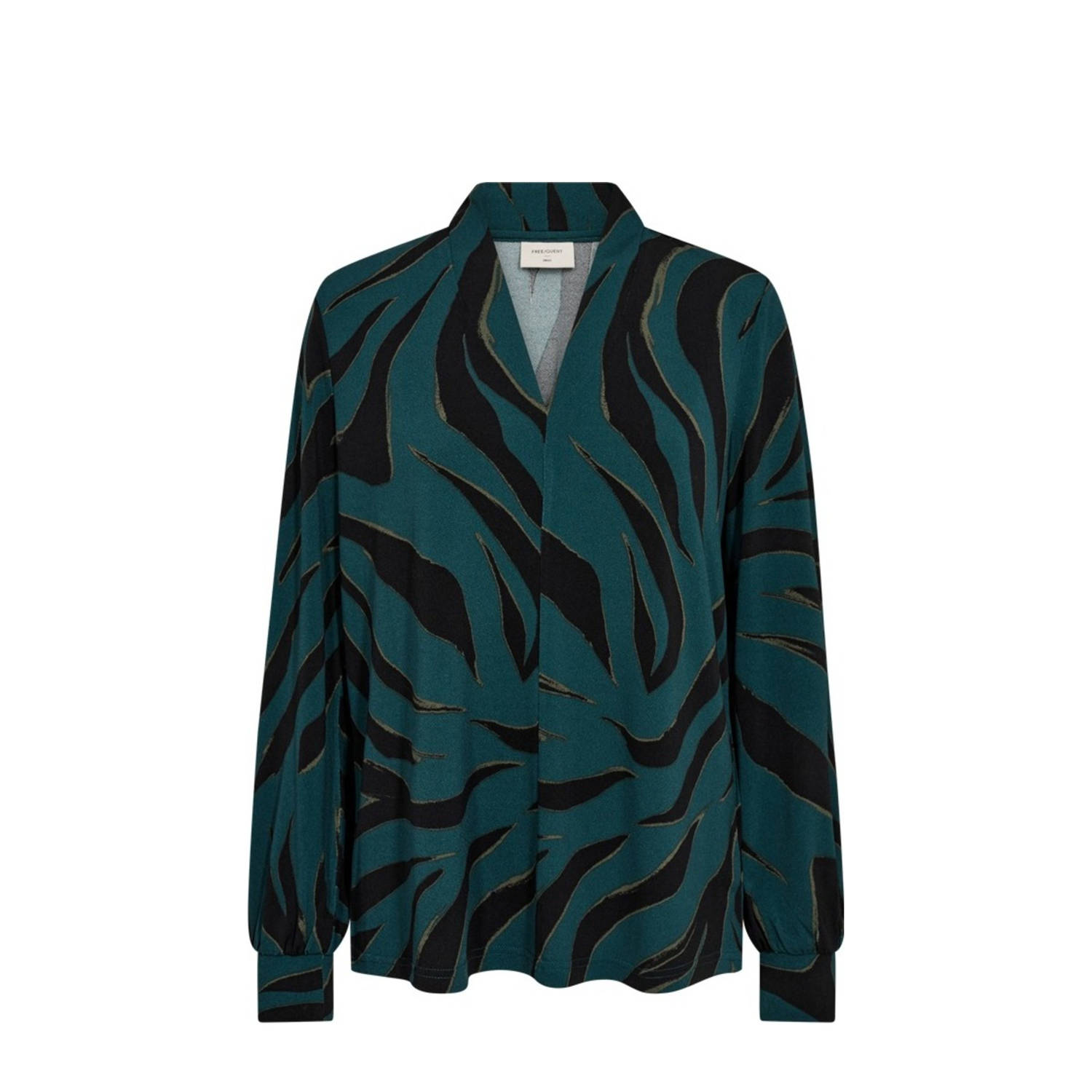 Freequent Stijlvolle Bedrukte Blouse Green Dames