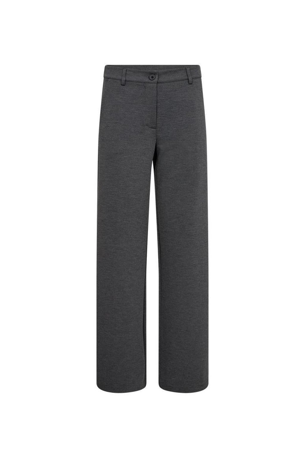 Antraciete dames FREEQUENT regular fit pantalon FQNANNI van polyester met effen
