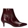 Manfield lakleren enkellaarzen bordeaux