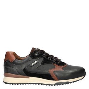 Bakersville leren sneakers zwart