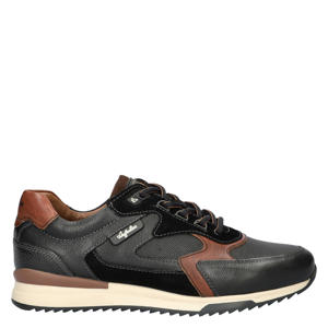 Bakersville leren sneakers zwart
