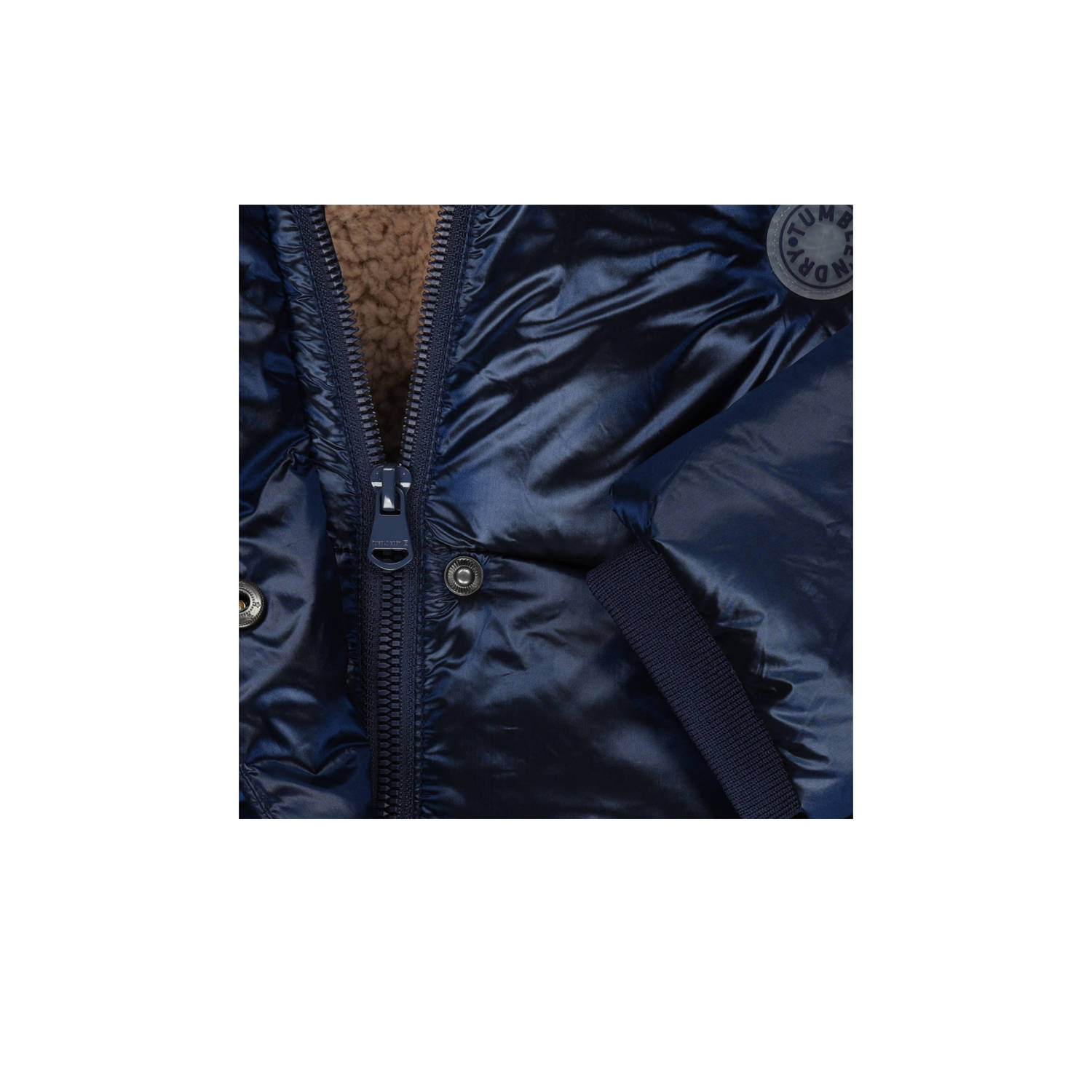 Tumble 'n Dry gewatteerde winterjas Rostock donkerblauw metallic