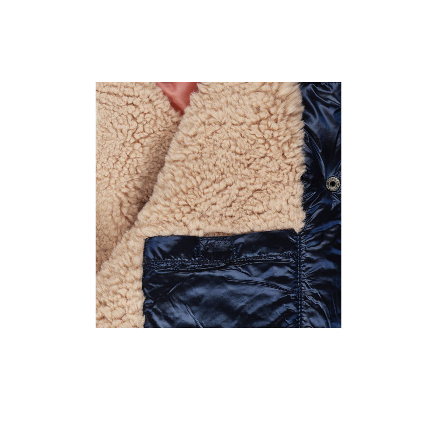 Tumble 'n Dry gewatteerde winterjas Rostock donkerblauw metallic