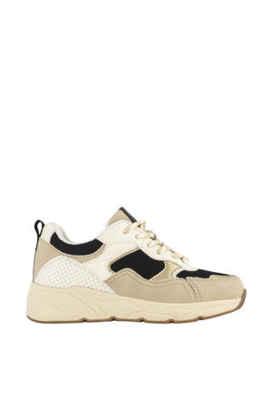 chunky sneakers beige/zwart