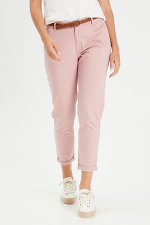 cropped regular fit chino lichtroze