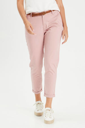 cropped regular fit chino lichtroze