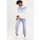 Cache Cache cropped high waist straight leg jeans light blue