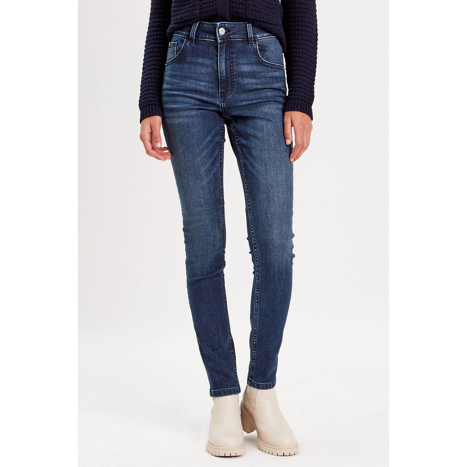 Cache regular skinny jeans dark blue denim