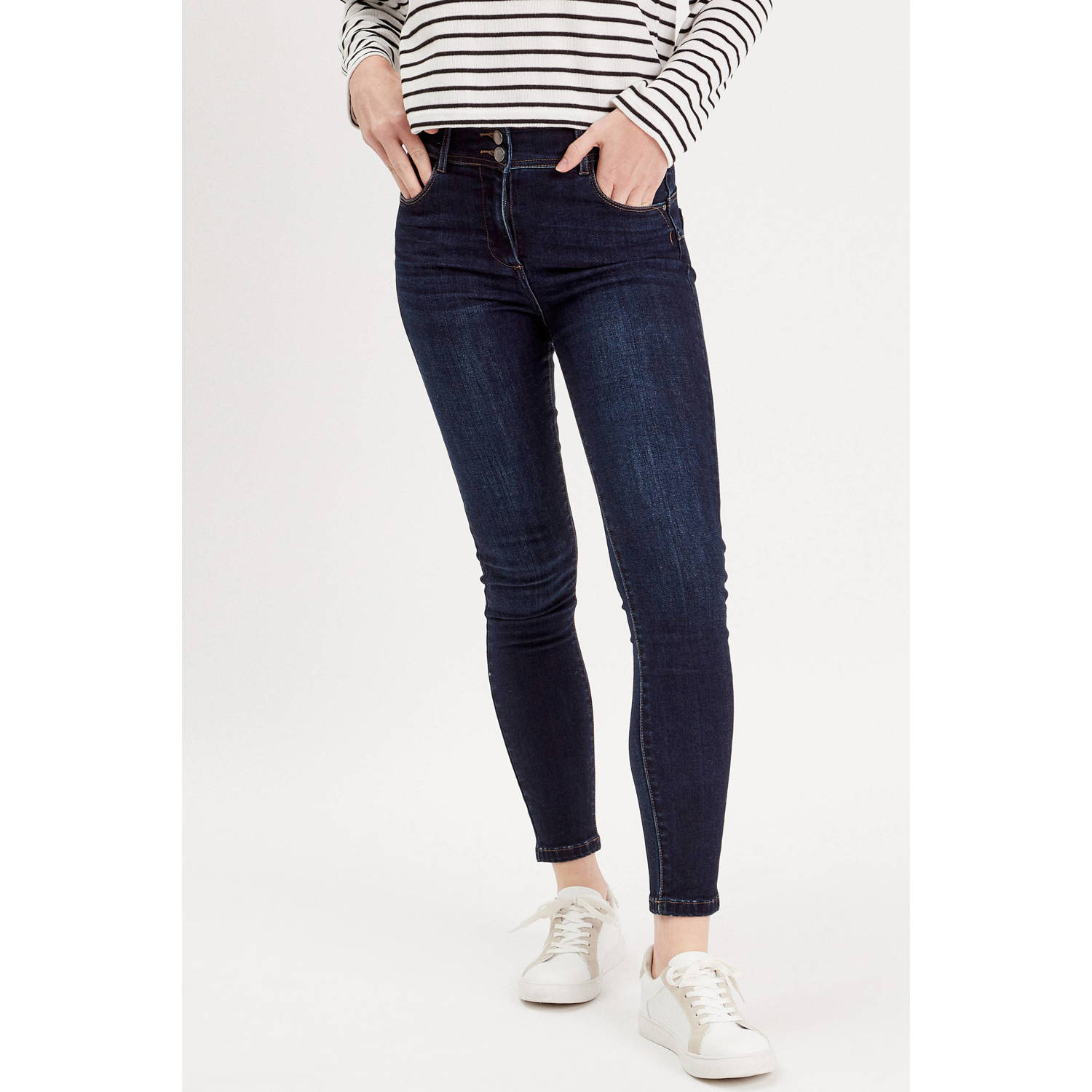 Cache skinny jeans dark blue denim