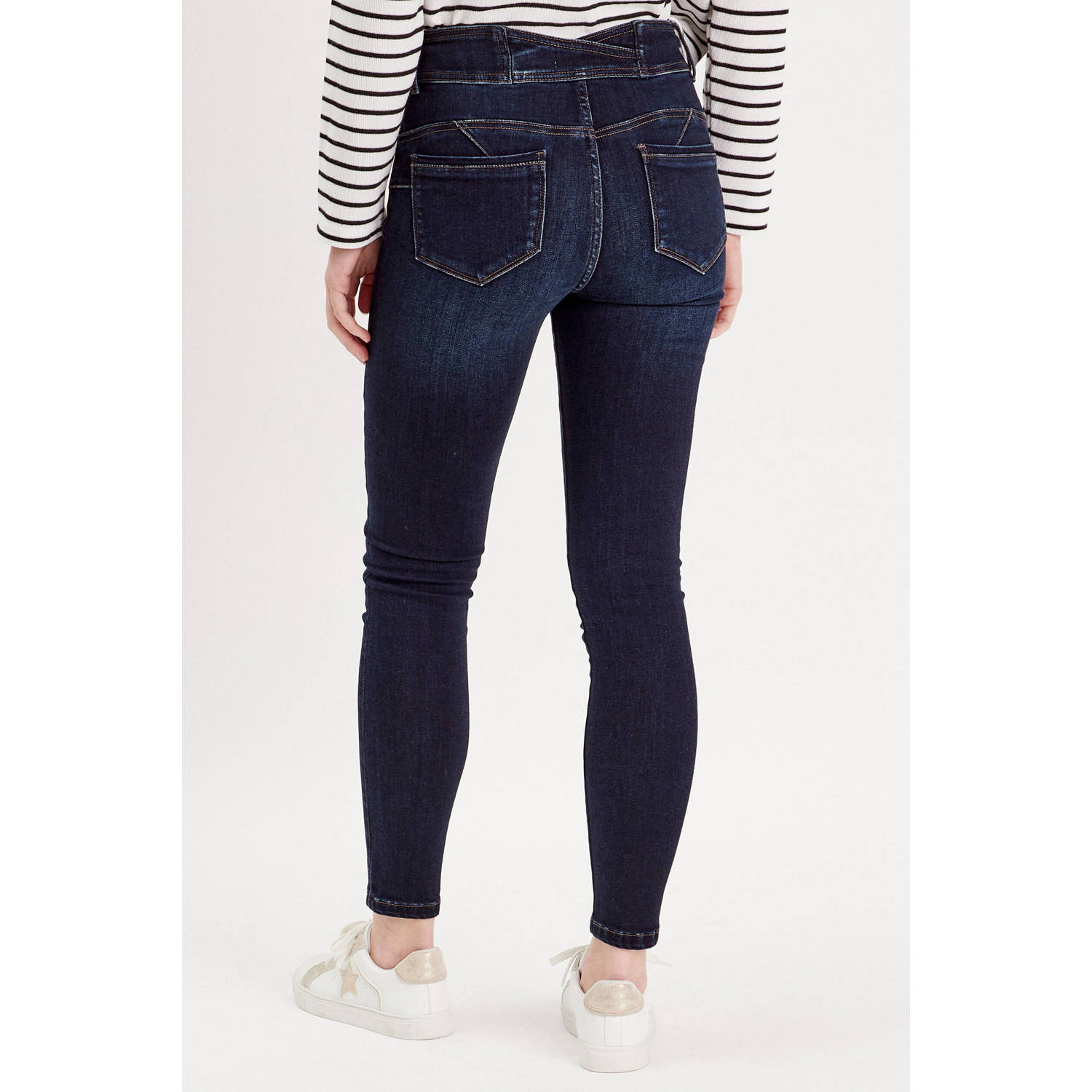 Cache skinny jeans dark blue denim