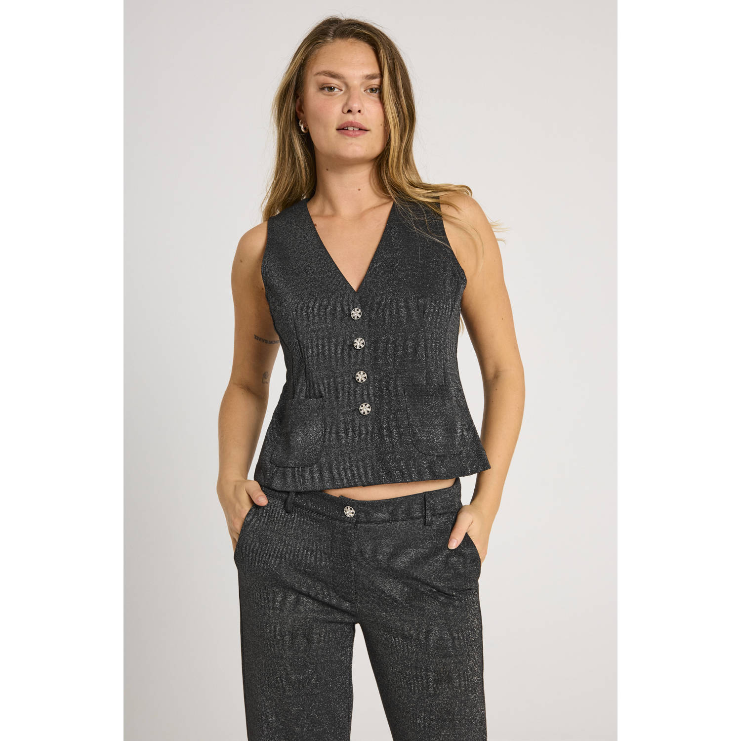 FREEQUENT gilet FQNANNILUX zwart