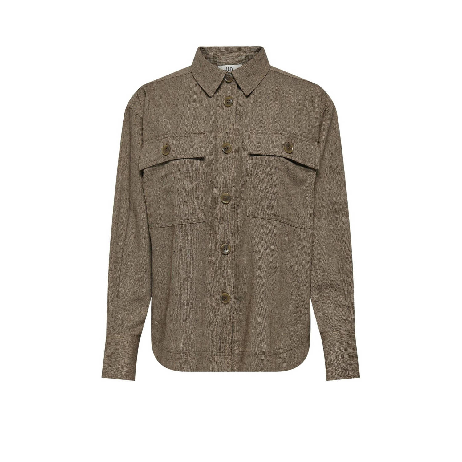 Jacqueline de Yong Relaxed Fit Geweven Shirt Damescollectie Beige Dames