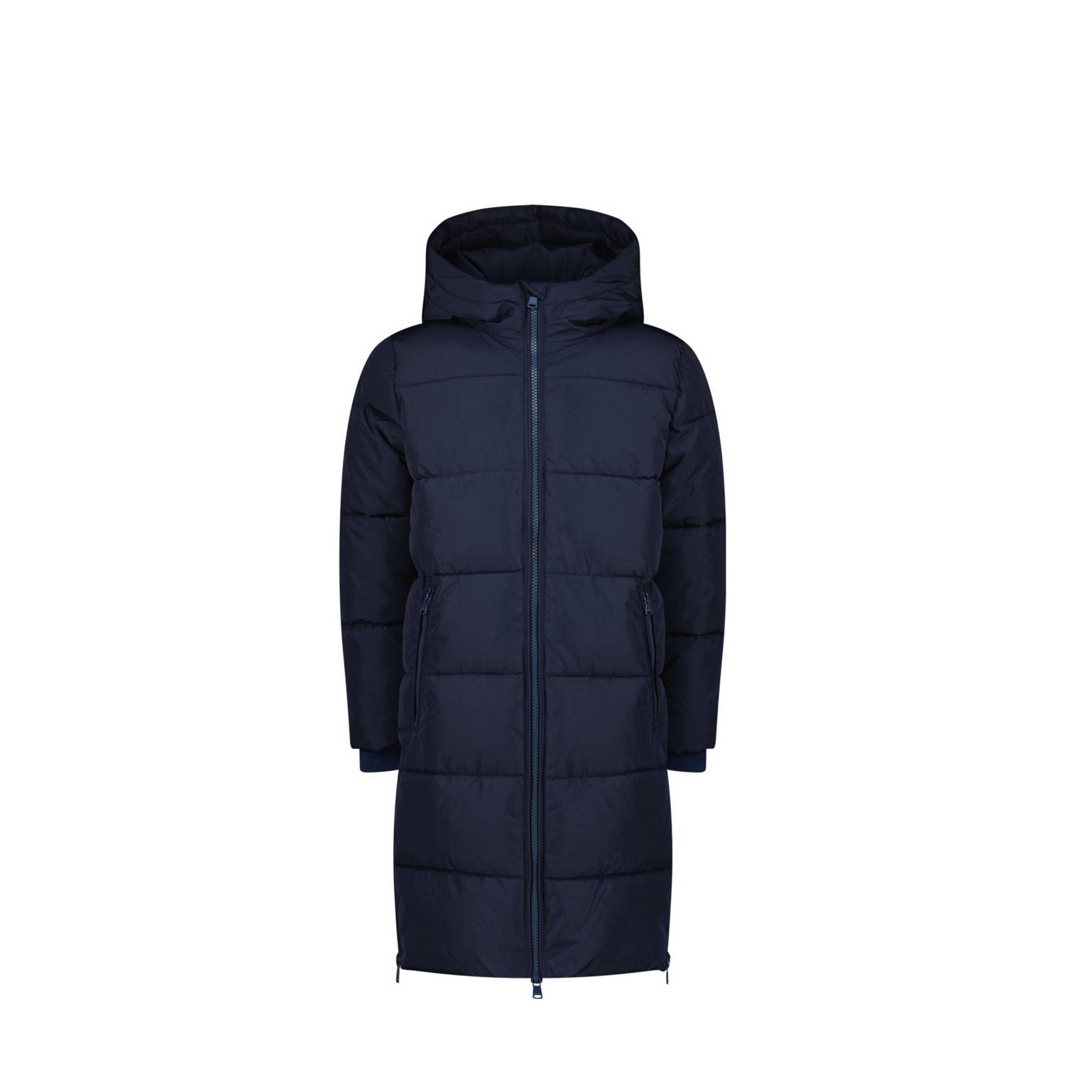 VINGINO gewatteerde winterjas Taire donkerblauw Meisjes Polyester Capuchon 140