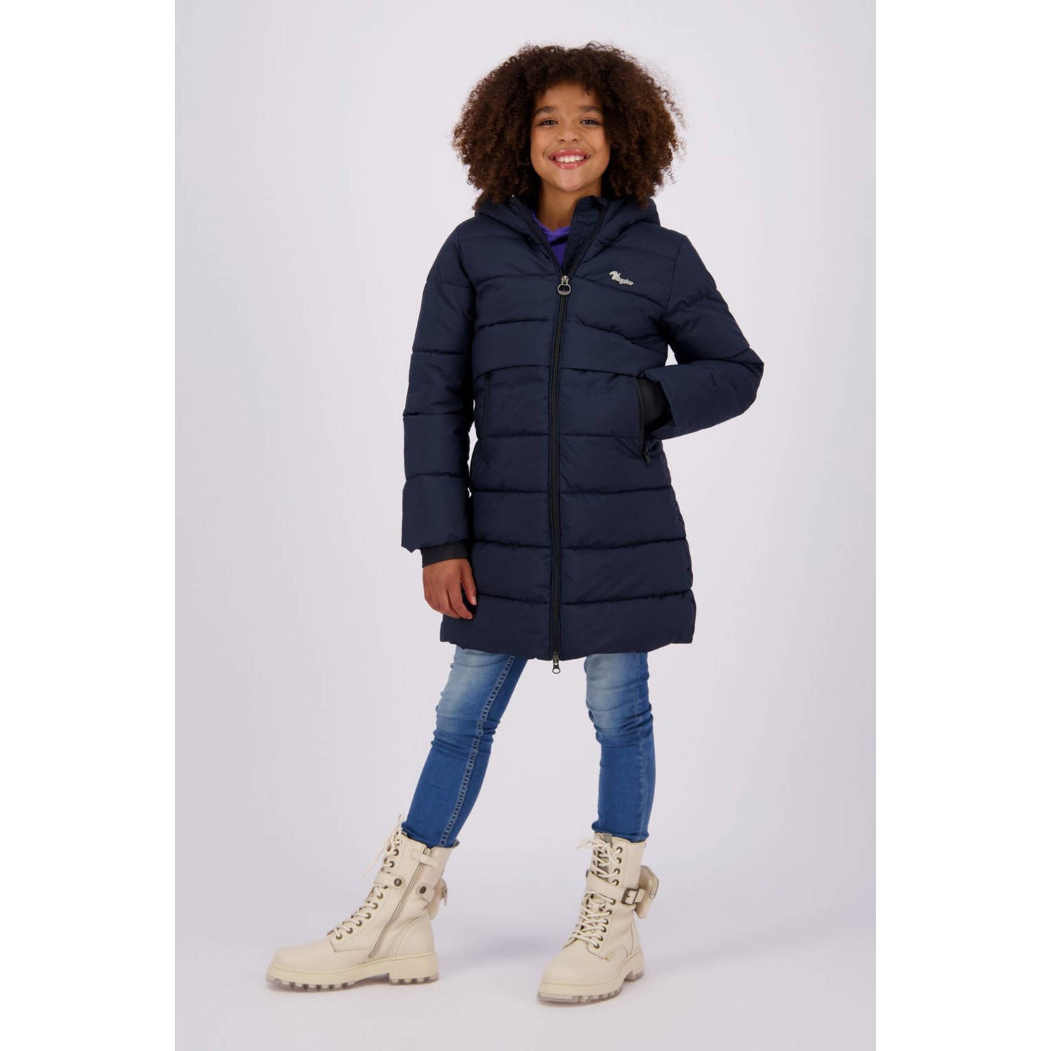 Vingino gewatteerde winterjas Tinja diep donkerblauw