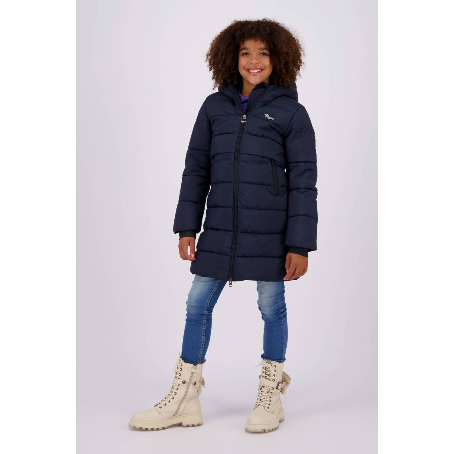 Vingino gewatteerde winterjas Tinja diep donkerblauw