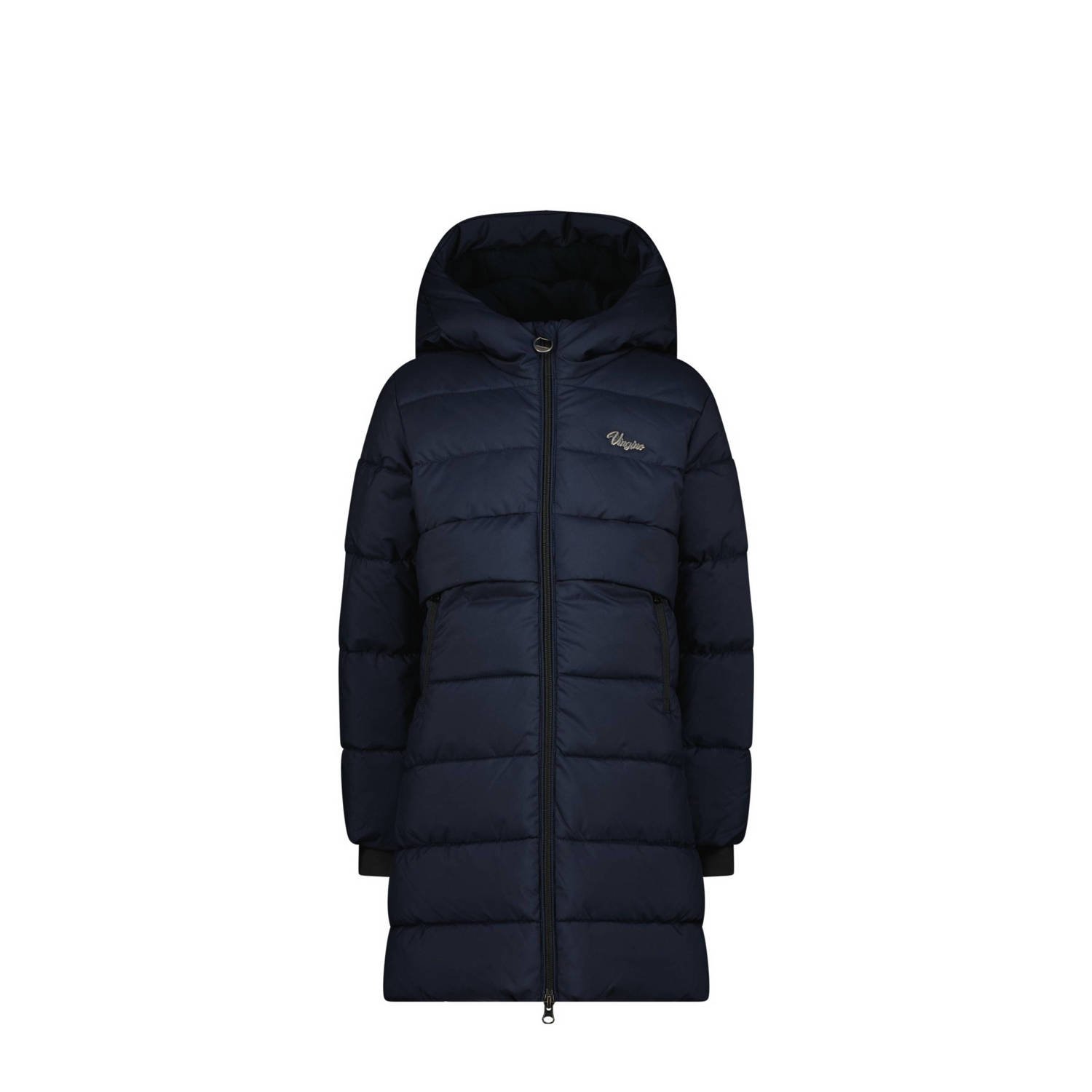VINGINO gewatteerde winterjas Tinja diep donkerblauw Meisjes Polyester Capuchon 128